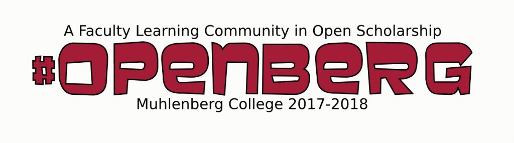 logo for the open faculty learning community that reads hashtag openberg